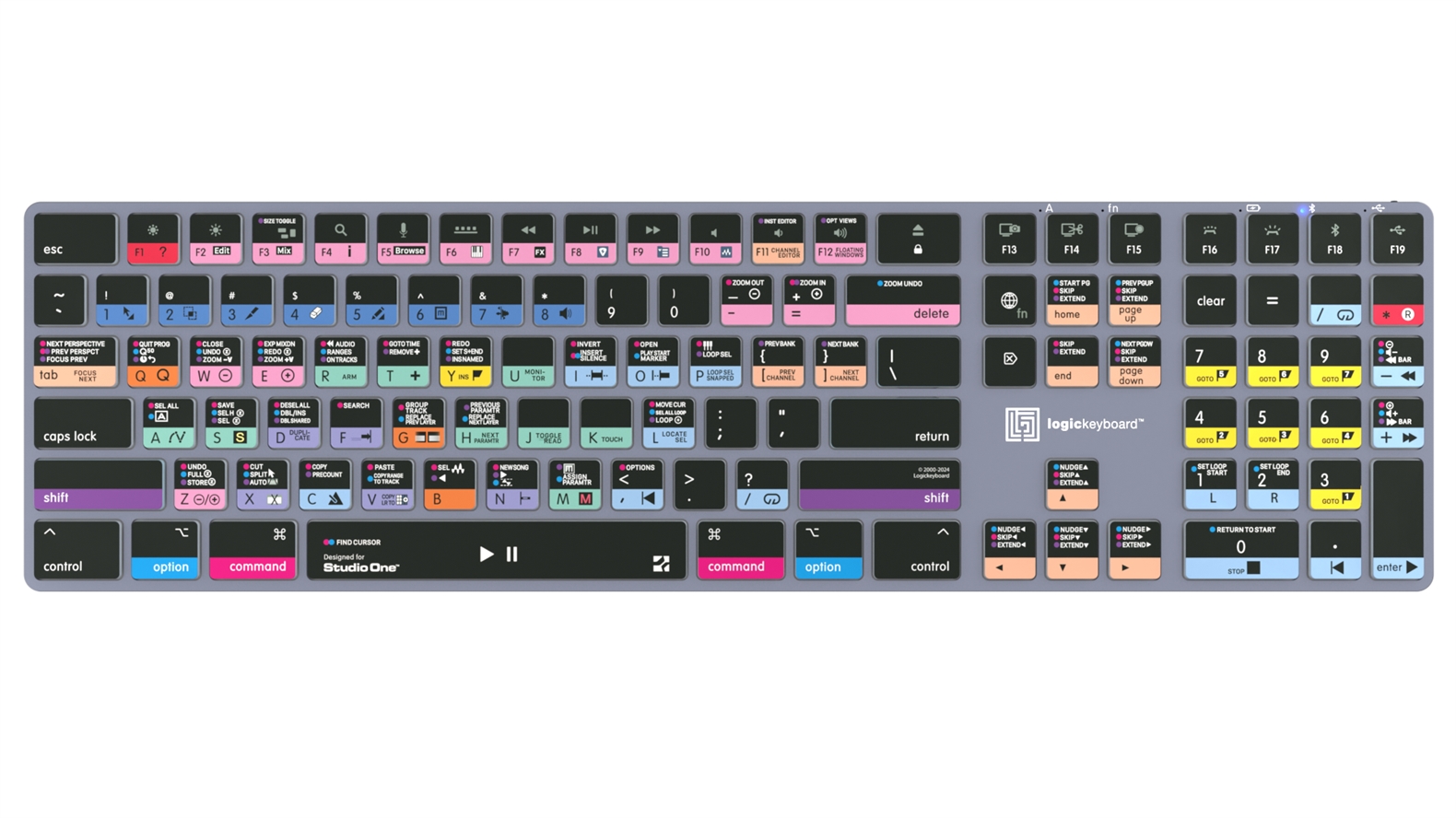 Logickeyboard Backlit - Designed for Presonus Studio One - Mac